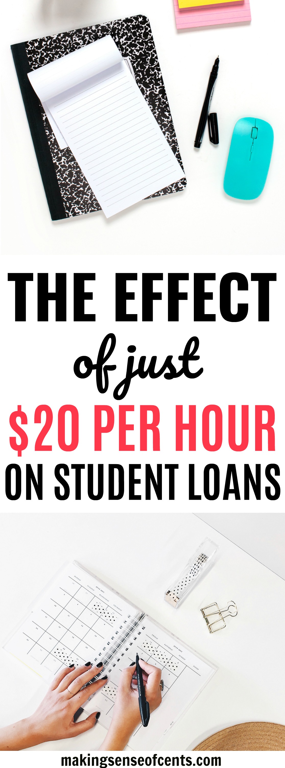 The Effect of Just $20hr on a Student Loan