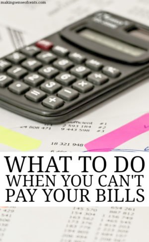 What To Do When You Can't Pay Your Bills