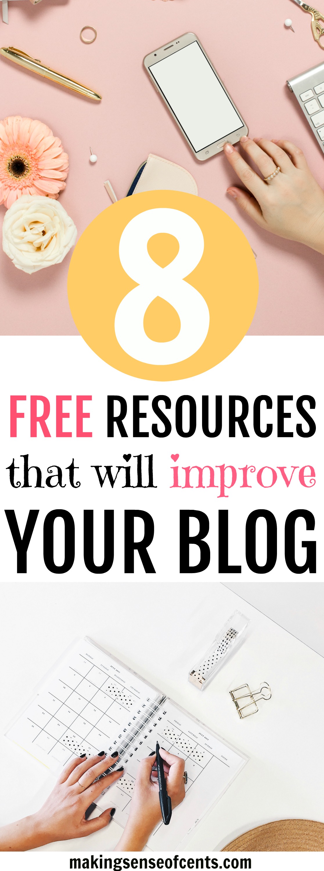 Looking to improve your blog? Here are 8 blogging freebies that will help you improve your blog. #blogfreebies #howtostartablog #blogging