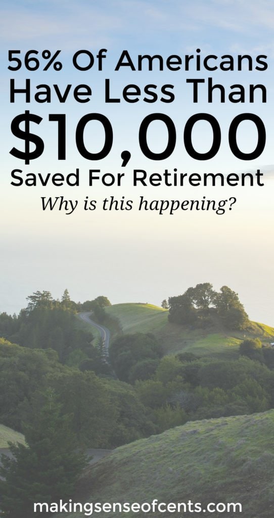 Why aren't people saving for retirement? How much do you need to retire? Did you know that 56% have less than $10,000 in average retirement savings?