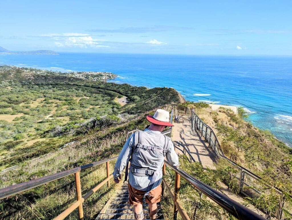 around the world cruise stop in Honolulu Hawaii. This is a picture of the Diamond Head hike
